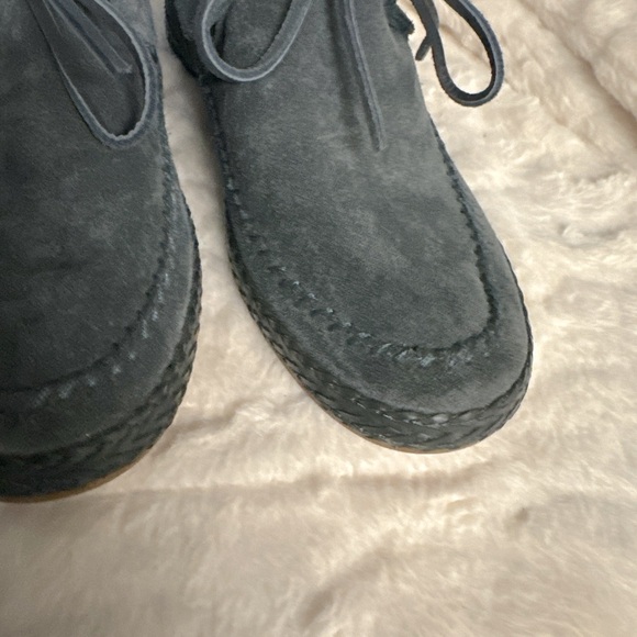 Uggs Woodlyn Moc Gray Suede Slip On Gray Moccasin Women’s 8 New w/o box - Picture 5 of 10
